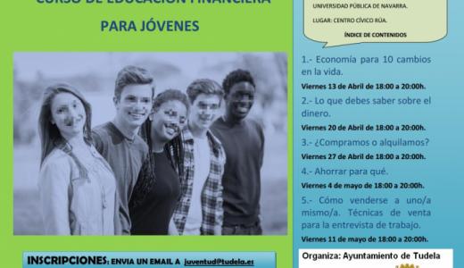 Cartel cursos financieros jóvenes