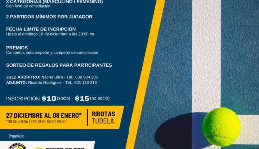 I TORNEO DE NAVIDAD CIUDAD DE TUDELA DE TENIS Y SQUASH