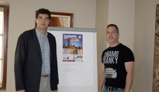 Luis Casado y Serafín Llamas en la presentación de la jornada comercial "Casco Antiguo de Tudela a la calle"