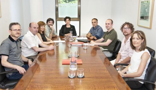Reunión sobre el convenio para el Conservatorio de Tudela.