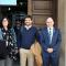 La directora general Irigoien, el alcalde Larrarte y el vicepresidente Ayerdi. (Foto: Ayuntamiento Tudela).