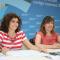 Mª Cruz Aquerreta (Fira Educación) y Silvia Cepas (Concejala de Educación).