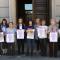 María Muñoz(CCOO),Arantxa Ruiz (Steilas),Luisa benito (C.M Lourdes), Olga Díez (UGT),Marisa Marqués (Concejala Bienestar Social y Mujer), Marian García (Técnica de Igualdad), Silvia Cepas (PSN), Isabel Salvatierra (Griseras) y Natalia Castro (UPN)